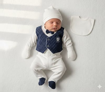 Feestkleding - Baby newborn 5-delige kleding set jongens - Newborn kleding set - Newborn set - Babykleding - Babyshower cadeau - Kraamcadeau