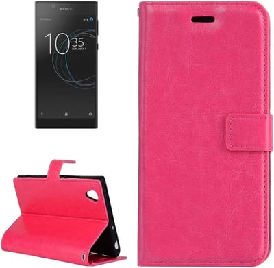 Bookcase Geschikt voor: Sony Xperia L1 Roze - portemonee hoesje - ZT Accessoires