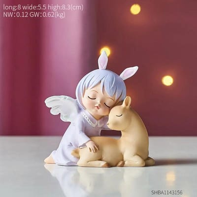 Kawaii Babykamer Decor Beeldjes Interieur Engel Beeldje Kinderkamer Accessoires Meisje Fee Tuin Decoratieve Figuur Decoratie