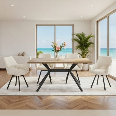 Luxe Draaibare Eetkamerstoelen Set van 4 – 360° Swivel Armleunstoelen met Metalen Poten – Gestoffeerd in Fluweel – Comfortabele Keuken- en Woonkamerstoelen – Moderne Design Stoelen voor Thuis en Kantoor novihome
