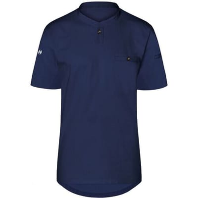 (6 stuks) KARLOWSKY Korte Mouw Heren Werkshirt Performance - Marineblauw - maat: XS Blauw