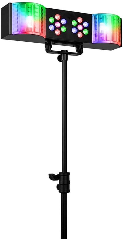 Fuzzix DerbyStar1 - Partybar - Met LED Wash en Derby - Inclusief afstandsbediening - RGB LED’s