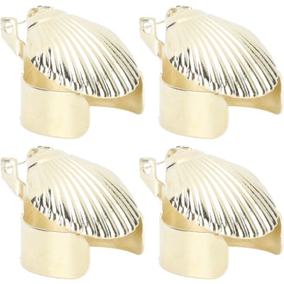 4 Pièces Éteignoir à Bougie Éteignoir à Bougie Motif Coquille Métallique Bouchon de Bougie Automatique pour Extinction de Bougie or