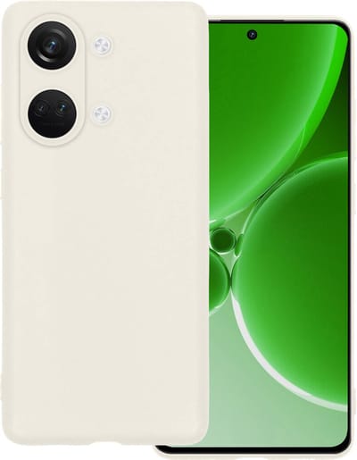 Hoesje Geschikt voor OnePlus Nord 3 - Sterk & Shockproof - Hoes Cover - Siliconen Case - Wit
