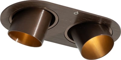 QAZQA installa - Moderne Inbouwspot - 2 lichts - L 14.5 cm - Brons - Woonkamer | Slaapkamer | Keuken