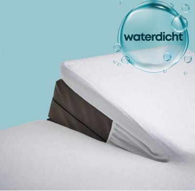 Zavelo Waterdichte Matrasbeschermer Splittopper Hoeslaken Badstof - Lits-jumeaux (180x220 cm) - Waterdichte Matras Beschermer - Beschermer voor Incontinentie - Rondom Elastiek