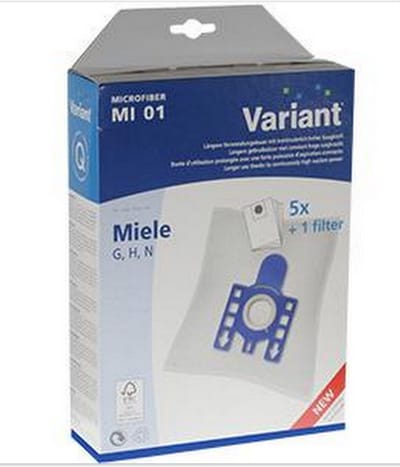 Microfiber MIELE type G, H, N stofzuigerzakken (MI01) ( 5 x stofzakken + 1 knipfilter