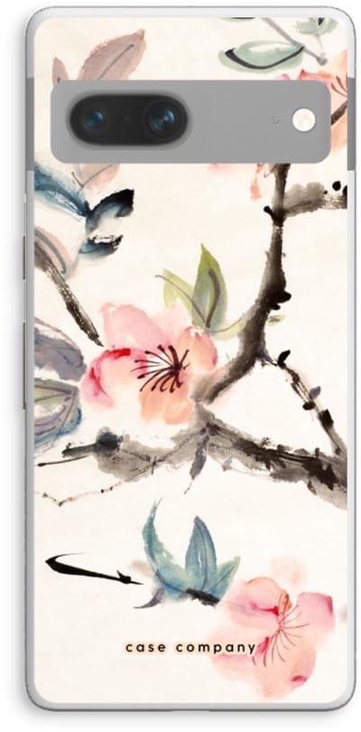 Case Company® - Hoesje geschikt voor Google Pixel 7 hoesje - Japanse bloemen - Soft Cover Telefoonhoesje - Bescherming aan alle Kanten en Schermrand
