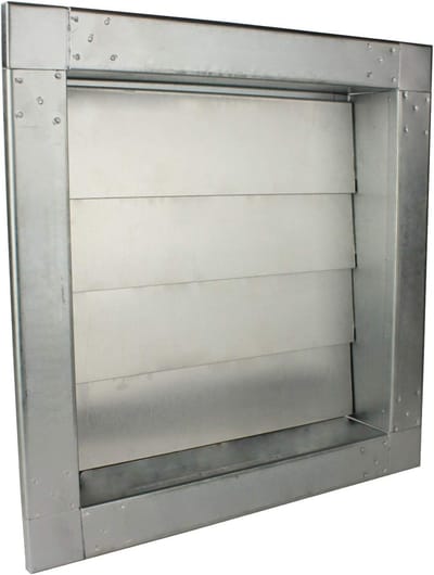 Ventilatierooster - Lamellenrooster uitlaat - Lucht afvoeren - Aluminium lamellen met afdichting - 300 x 300 mm