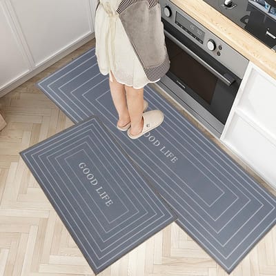 Dailygoods- Keukentapijt 2-delige set - Antislip Keukenmat - Wasbaar Tapijt - Gangtapijt 40 x 60 + 40 x 120 cm - Veilig en Stijlvol Design