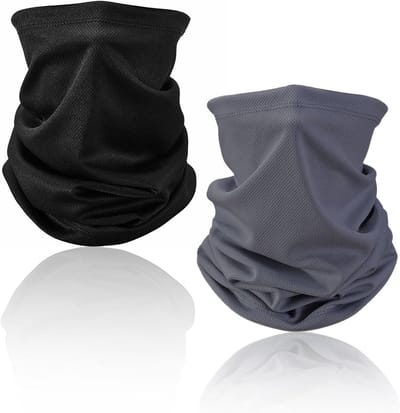 Famanu - 2 stuks Snoods bandana hoofdband multifunctionele hoeden nekwarmer gezicht cover ademend uv-bescherming gezicht verwarmende stropdassen