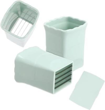 Dailygoods- Fruit Cutter - RVS Snijder met Beschermkap - Groentesnijder - Innovatief Ontwerp - Perfecte Plakjes - Duurzaam en Veilig - Fruitsnijder