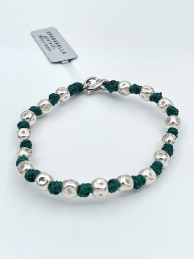 Spadarella Gioielli - SPBR349- Armband - 925 Zilver - 6mm - Dark green 757 - 17 Cm