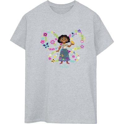 Disney Dames/Dames Encanto Mirabel Vlinder Katoenen Vriend T-shirt (Sportgrijs)