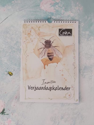 Verjaardagskalender Rosanna Feikens 'Insecten in aquarelle'