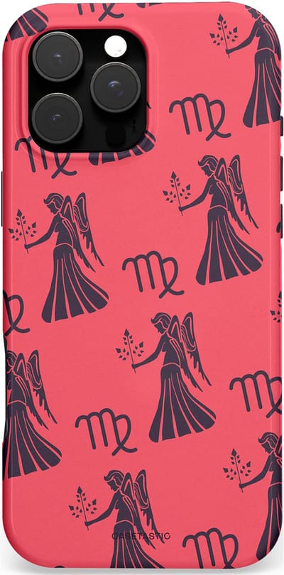 Casetastic Hoesje Geschikt voor Apple iPhone 16 Pro Max Magsafe - Stijlvolle Beschermende Duo-layer Case - Zodiak maagd