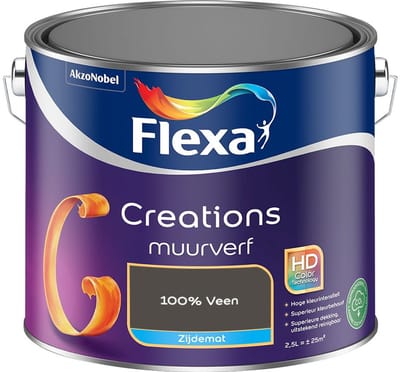 Flexa - Creations Muurverf Zijdemat - 100% Veen - Mengverf - 2,5 L