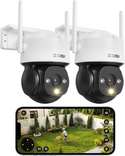 Beveiligingscamera Buiten - Slimme Camera WiFi - Huis Bewaking - Persoon Voertuig Detectie - 25x14x27 cm