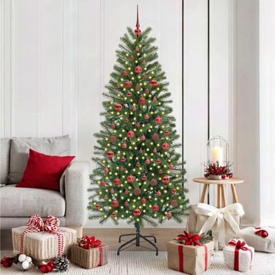 vidaXL - Kunstkerstboom - Groen - 180 - cm - PE - en - PVC