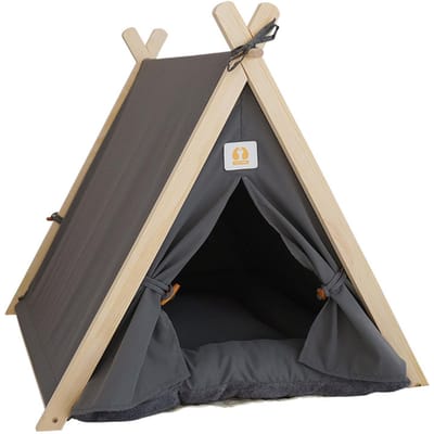 Huisdier Teepee Tent Zacht Grote Ruimte Draagbaar Universeel Huisdier Tent Bed voor Honden en Katten Grijs Grijs grijs