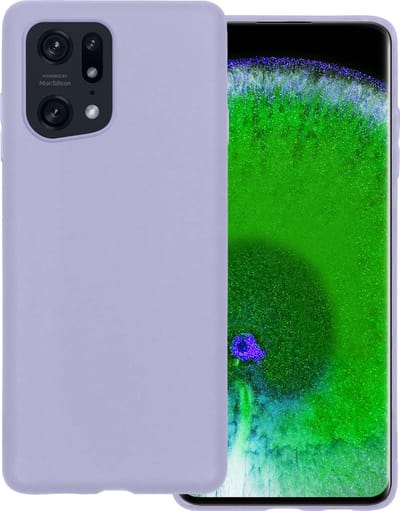 Hoesje Geschikt voor OPPO Find X5 - Sterk & Shockproof - Hoes Cover - Siliconen Case - Lila