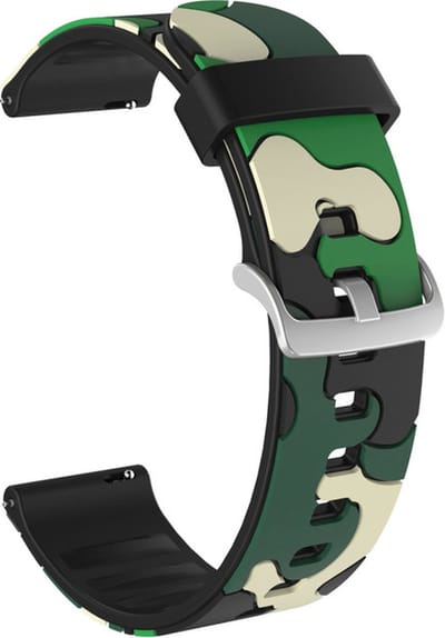 Siliconen bandje - geschikt voor Samsung Galaxy Watch 6 (Classic) / Watch 5 (Pro) / Watch 4 (Classic) / Watch 3 41 mm / Active / Active 2 / Watch 42 mm - camouflage lichtgroen