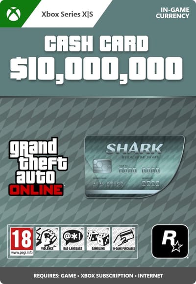 GTA Online: Megalodon Shark Cash Card $ 10.000.000 - Xbox Series X|S Download
