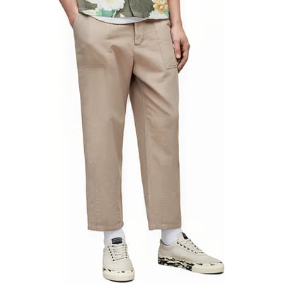 AllSaints Archer Trouser Bleached Khaki Grn Maat: W28 | Tailored Broeken Outlet | Heren | Beige