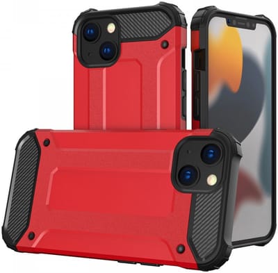 Hoesje Geschikt voor Apple iPhone 15 | Shock Proof | Hybride Back Cover | Beschermhoes | Schokbestendig | Extra bescherming | Rood