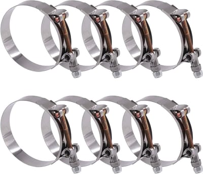 8 Stuks RVS T-Bolt Slangklemmen 76-84mm voor Turbo Inlaat en Intercooler Slangen