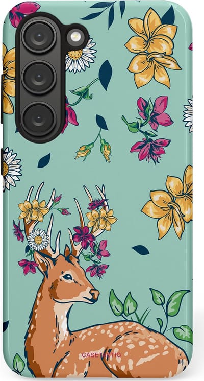 Casetastic Hoesje Geschikt voor Samsung S23 - Stijlvolle Beschermende Duo-layer Case - Bloemenbronst