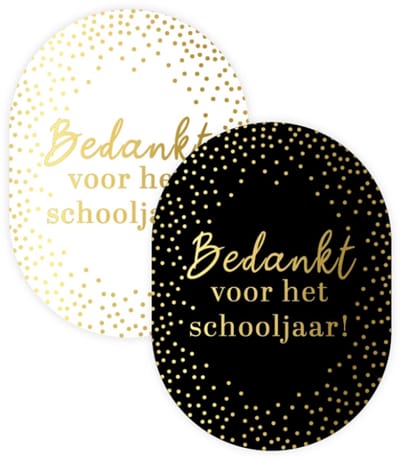 10x sticker Bedankt voor het schooljaar - Juf - Meester - Dankjewel - Bedankje - Cadeau - Wensetiket