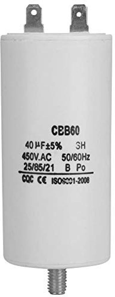 Dailygoods- Condensator 450V 40uF - Aanloopcondensator - Motor Start - Frequentie 50/60Hz - Hoge isolatieweerstand - Geschikt voor wasmachines/pompen - Motorcondensator