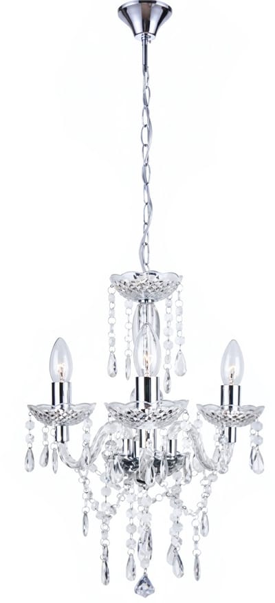Toolight Ebt006-3Cp Hanglamp - Transparant - 123X70X31Cm