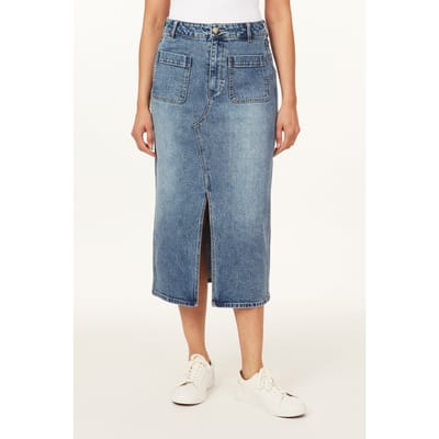 Scotch & Soda Denim Midi Skirt Beverly Hills Taglia: W24 | Gonne di jeans Outlet | Donna