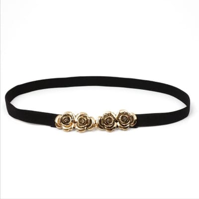 Dames Riem - Gouden Ketting Riem - Outfit Accessorize - Verstelbare Elastische Band - Dun - Goud
