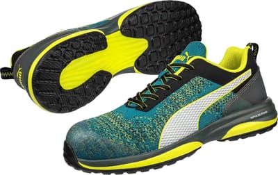 PUMA Charge Green Low 644520642000046 Lage veiligheidsschoenen ESD S1P Schoenmaat (EU): 46 Grijs, Groen, Geel 1 paar
