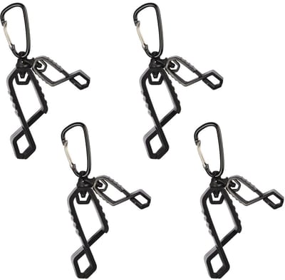 Handschoenhouder clip set van 4 - met karabijnhaak - praktische handschoenclips - voorkomt verlies van handschoenen - ShopVlot