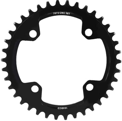 Dailygoody - Mountainbike kettingblad set - 32/34/36/38 T - Lichtgewicht en duurzaam - Zwart - Kettingring reparatieonderdelen - Geschikt voor fietsen...