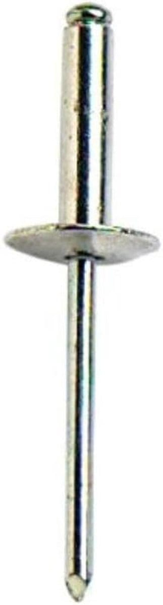 Blinde Klinknagels - Klinknagels met flens - Bevestigen van materialen - Grote flens - 40 x 11 mm - Wit