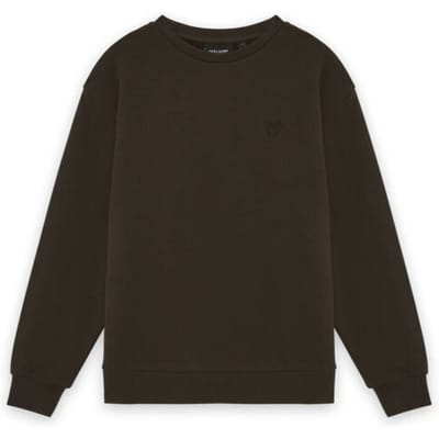 Lyle & Scott Heavy Weight Drop Shoulder Crew Neck Truien & Vesten Jongens - Sweater - Hoodie - Vest- Bruin - Maat 164/170