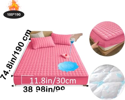 Nivard Waterdicht Hoeslaken - Beddengoed - Fitted Sheet - Bed - Roze 100x190