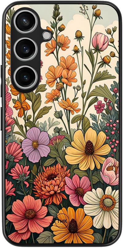 Hoesje geschikt voor Samsung Galaxy A35 - Wildflowers - Multi - TPU case - Bloemen - Hardcase zwart telefoonhoesje