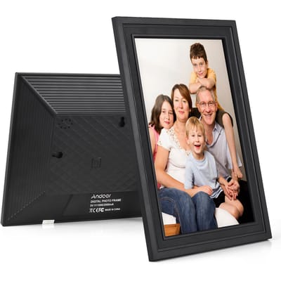 Andoer 10.1-Inch WiFi Digitaal Fotolijstje Cloud Digitaal Fotolijstje TFT Scherm Touch Control 16GB UK Plug zwart