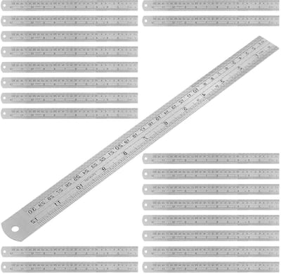 40 Stuks 30 cm RVS Liniaal, 12 Inch Precisie Meetinstrumenten voor Werkplaats en DIY Projecten, Duurzaam en Nauwkeurig Metalen Meetgereedschap