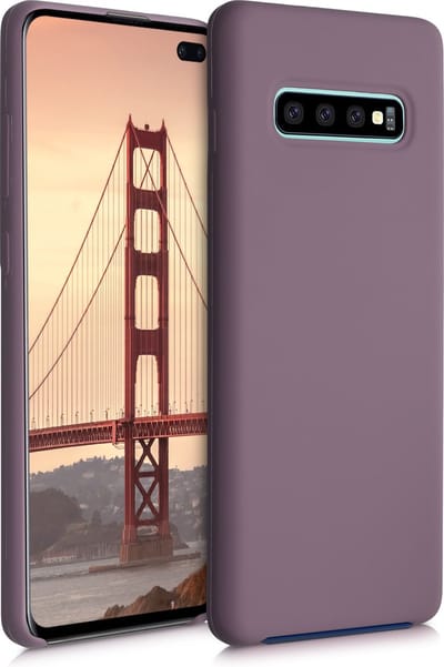 kwmobile telefoonhoesje geschikt voor Samsung Galaxy S10 Plus / S10+ - Hoesje met siliconen coating - Smartphone case in druivenblauw