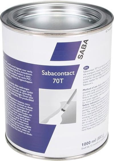 SABA Sabacontact 70T contactlijm - 1 liter blik - polyurethaan voor hout leer en kunststof
