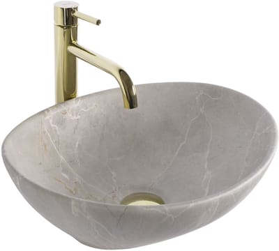 Rea Sofia Beige Matt Opzetwastafel Beige 41X34,5X15Cm