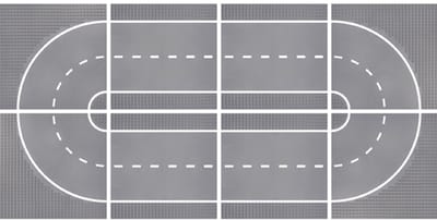 Eduplay bouwstenen bouwplaten 32x32 noppen 8 stuks racebaan.