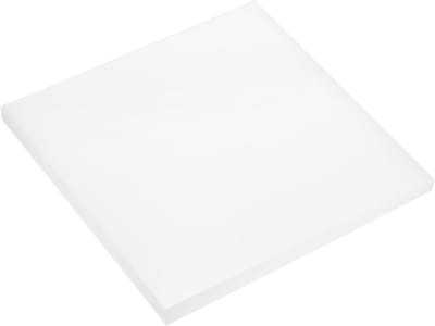 Kunststof Plaat - Polyethyleen Blad - Industrieel Gebruik - Hoge Slijtvastheid - 15x15x1.27cm - Wit Mat